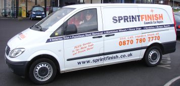 photo of sprint finish van